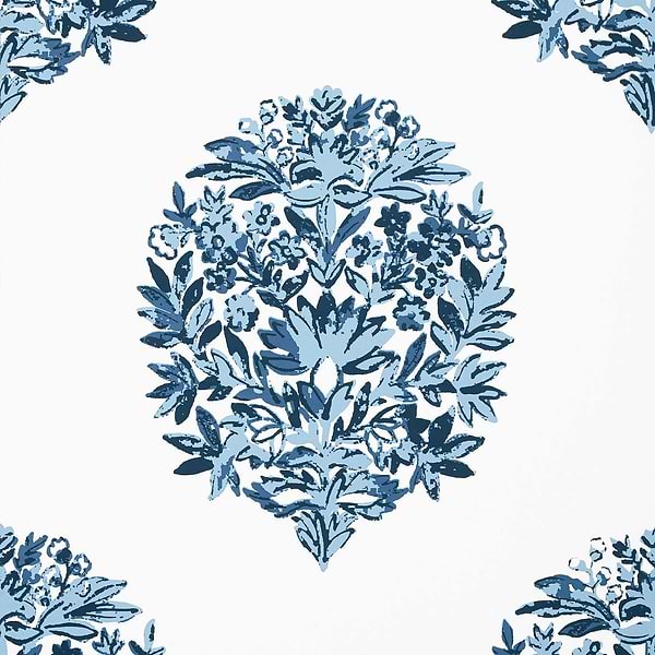 Ridgefield-Wallpaper-Thibaut-Blue-Roll-T14322-Selected Wallpapers
