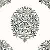 Ridgefield-Wallpaper-Thibaut-Grey-Roll-T14324-Selected Wallpapers