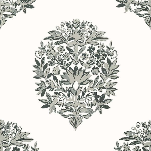 Ridgefield-Wallpaper-Thibaut-Grey-Roll-T14324-Selected Wallpapers