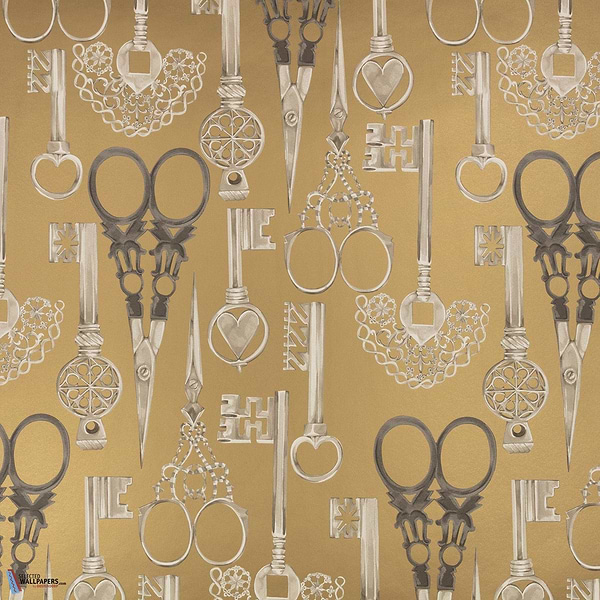 Roxanne Wallcovering-Behang-Romo-Vintage Gold-Rol-W451/04-Selected Wallpapers