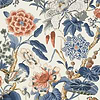 Hill Garden-Wallpaper-Thibaut-Brick and Navy-Roll-T13655-Selected Wallpapers