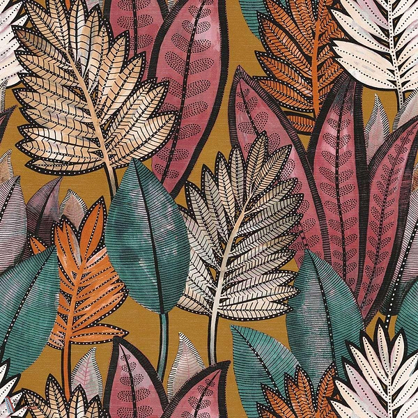 Sabal-Wallpaper-Casamance-Safran-Roll-74680366-Selected Wallpapers