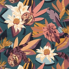 Salvador-Tapete-Casamance-Petrole/Blush-Rolle-75531630-Selected Wallpapers