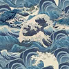 Sea Waves-wallpaper-Mind the Gap-Light Blue-Roll-WP30060-Selected Wallpapers