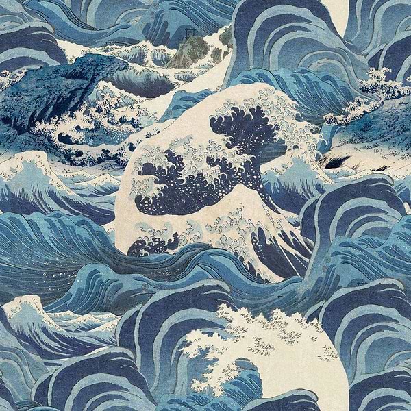 Sea Waves-wallpaper-Mind the Gap-Light Blue-Roll-WP30060-Selected Wallpapers