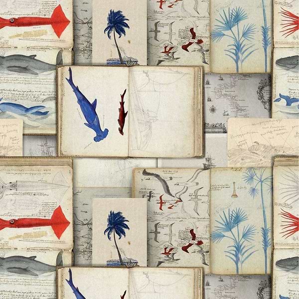 Seaman's Journal-Tapete-Mind the Gap-Light-300 cm (standaard)-WP20562-Selected Wallpapers