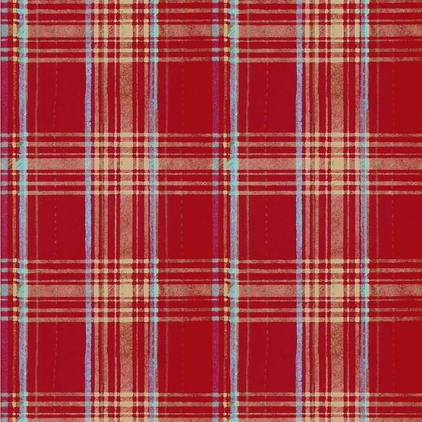 Seaport Plaid-wallpaper-Mind the Gap-Red-Roll-WP30066-Selected Wallpapers