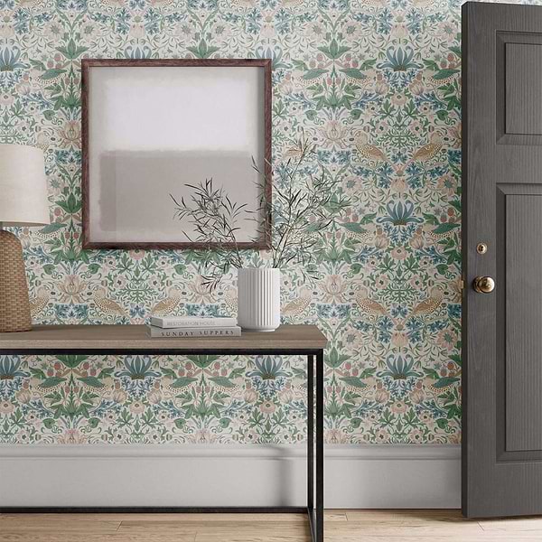Simply Strawberry Thief-Behang-Morris & Co-Selected Wallpapers