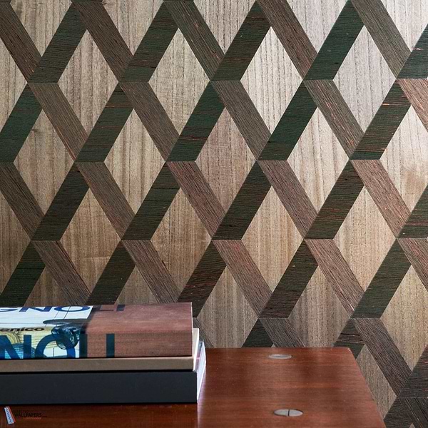 Soie Bois Losange-Tapete-CMO Paris-Selected Wallpapers