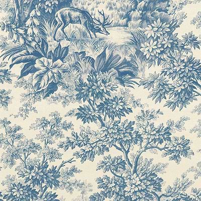 Stag Toile-behang-Little Greene-Juniper-Rol-0284SGJUNIP-Selected Wallpapers