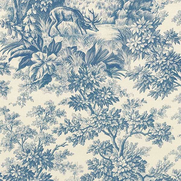 Stag Toile-behang-Little Greene-Juniper-Rol-0284SGJUNIP-Selected Wallpapers