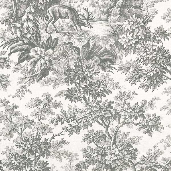 Stag Toile-behang-Little Greene-Moss-Rol-0284SGMOSSZ-Selected Wallpapers