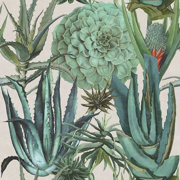 Succulentus-Tapete-Mind the Gap-White-300 cm (standaard)-WP20168-Selected Wallpapers