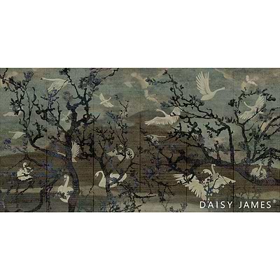 The Lake Petrol wallpaper-Daisy James-Selected Wallpapers & Interiors