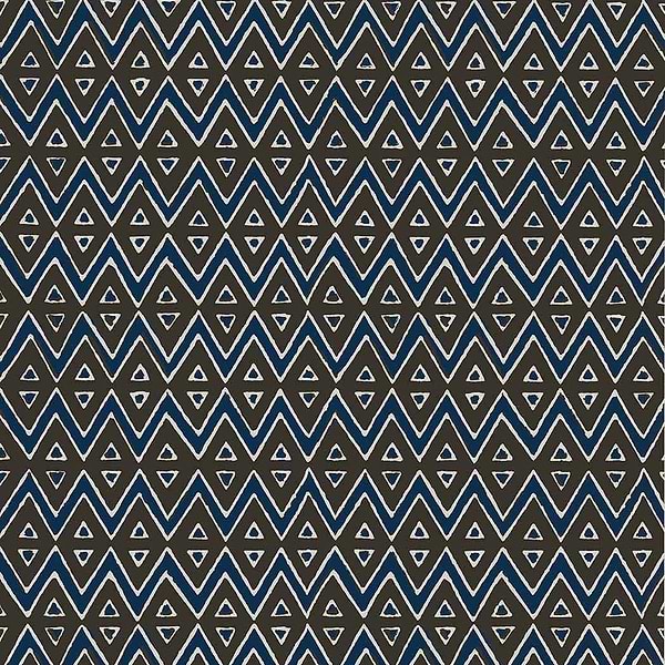 Tiburon-Wallpaper-Thibaut-Brown and Navy-Roll-T13236-Selected Wallpapers