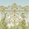 Tijou Gate-Tapete-Cole & Son-Spring Green, Soft Olive & Rouge-Paneel-118/8017-Selected Wallpapers