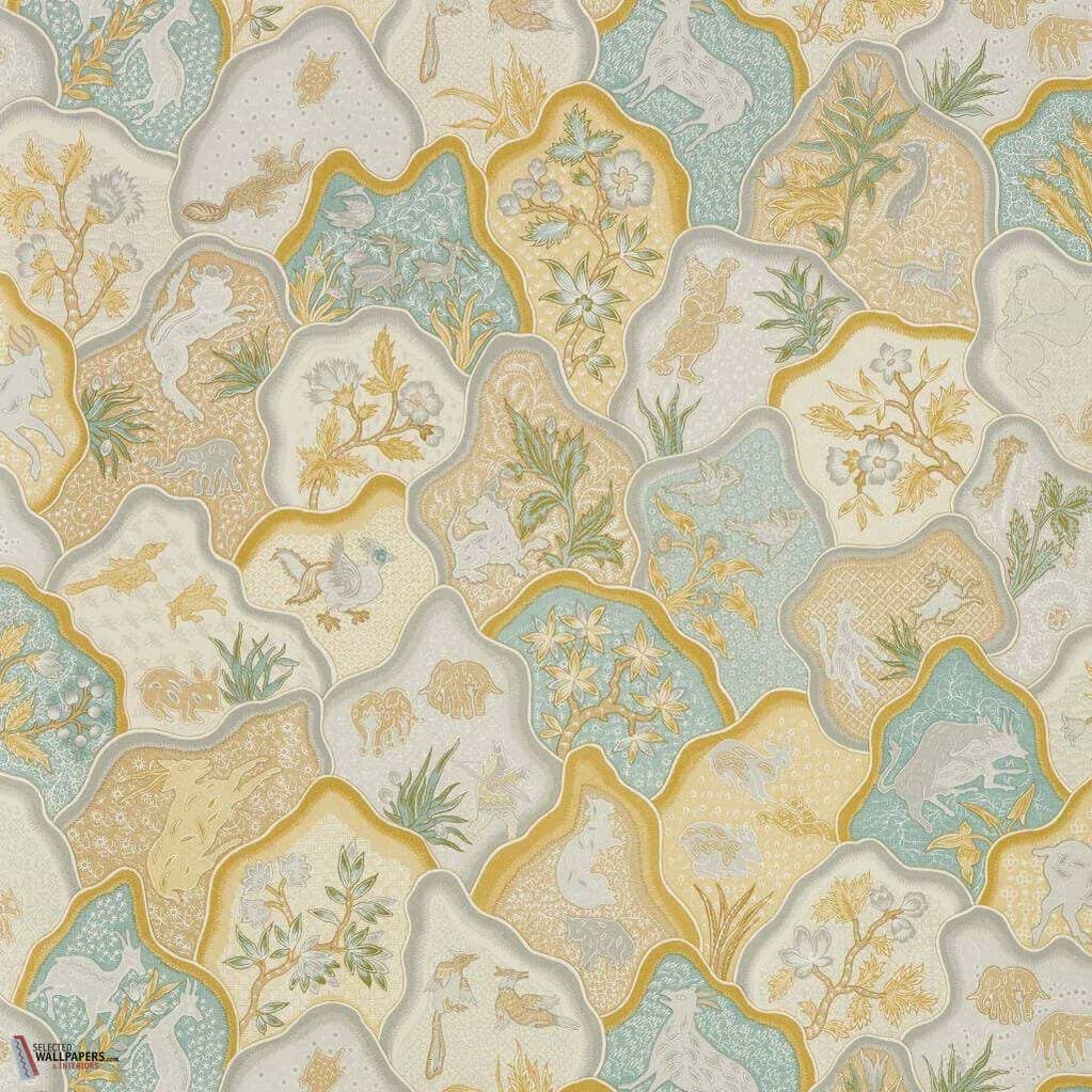 Toile des indes-wallpaper-Braquenie-Jaune-Roll-BP336001-Selected Wallpapers