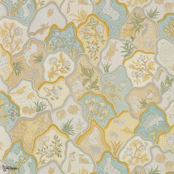 Toile des indes-wallpaper-Braquenie-Jaune-Roll-BP336001-Selected Wallpapers