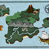 Treasure Map-wallpaper-Coordonne-Aqua-Non Woven-9700071-Selected Wallpapers