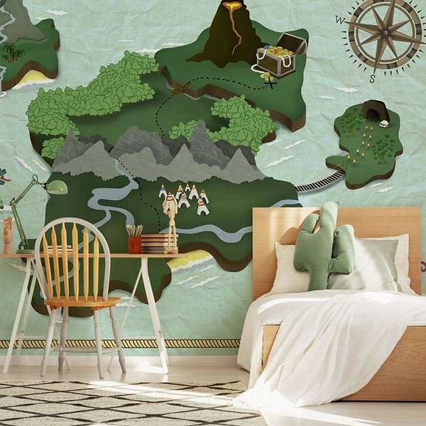 Treasure Map-wallpaper-Coordonne-Selected Wallpapers