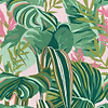Tropical Foliage-Tapete-Mind the Gap-Roze-300 cm (standaard)-WP20367-Selected Wallpapers