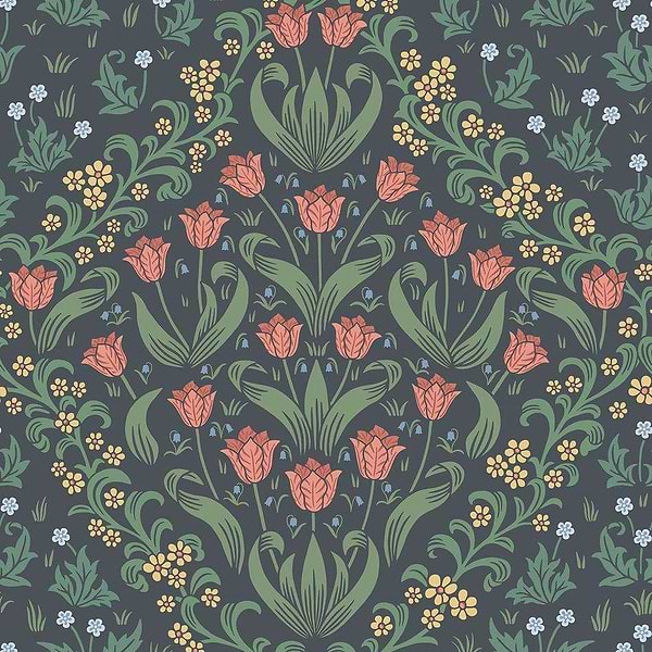 Tudor Garden-Tapete-Cole & Son-Rouge & Forest Green-Rolle-118/2002-Selected Wallpapers