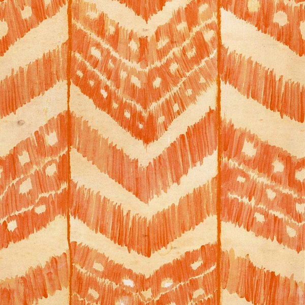 Turkish ikat-Tapete-Mind the Gap-Tangerine-Rolle-WP30058-Selected Wallpapers