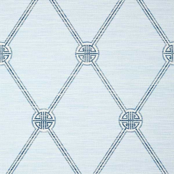 Turnberry Trellis-Wallpaper-Thibaut-Spa Blue-Roll-T13350-Selected Wallpapers