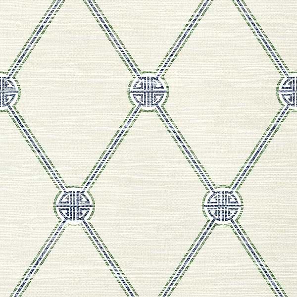 Turnberry Trellis-Wallpaper-Thibaut-Beige and Green-Roll-T13352-Selected Wallpapers