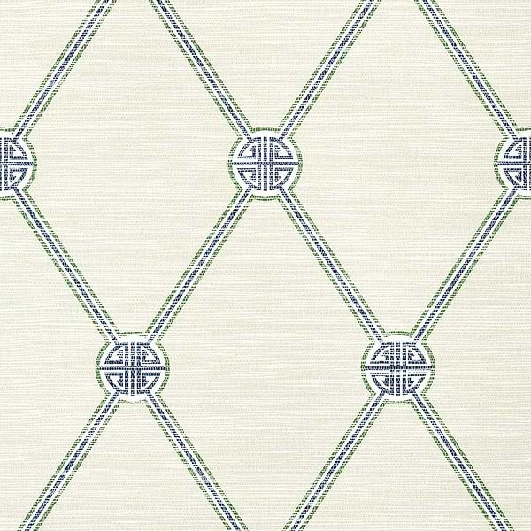 Turnberry Trellis-Wallpaper-Thibaut-Beige and Green-Roll-T13352-Selected Wallpapers