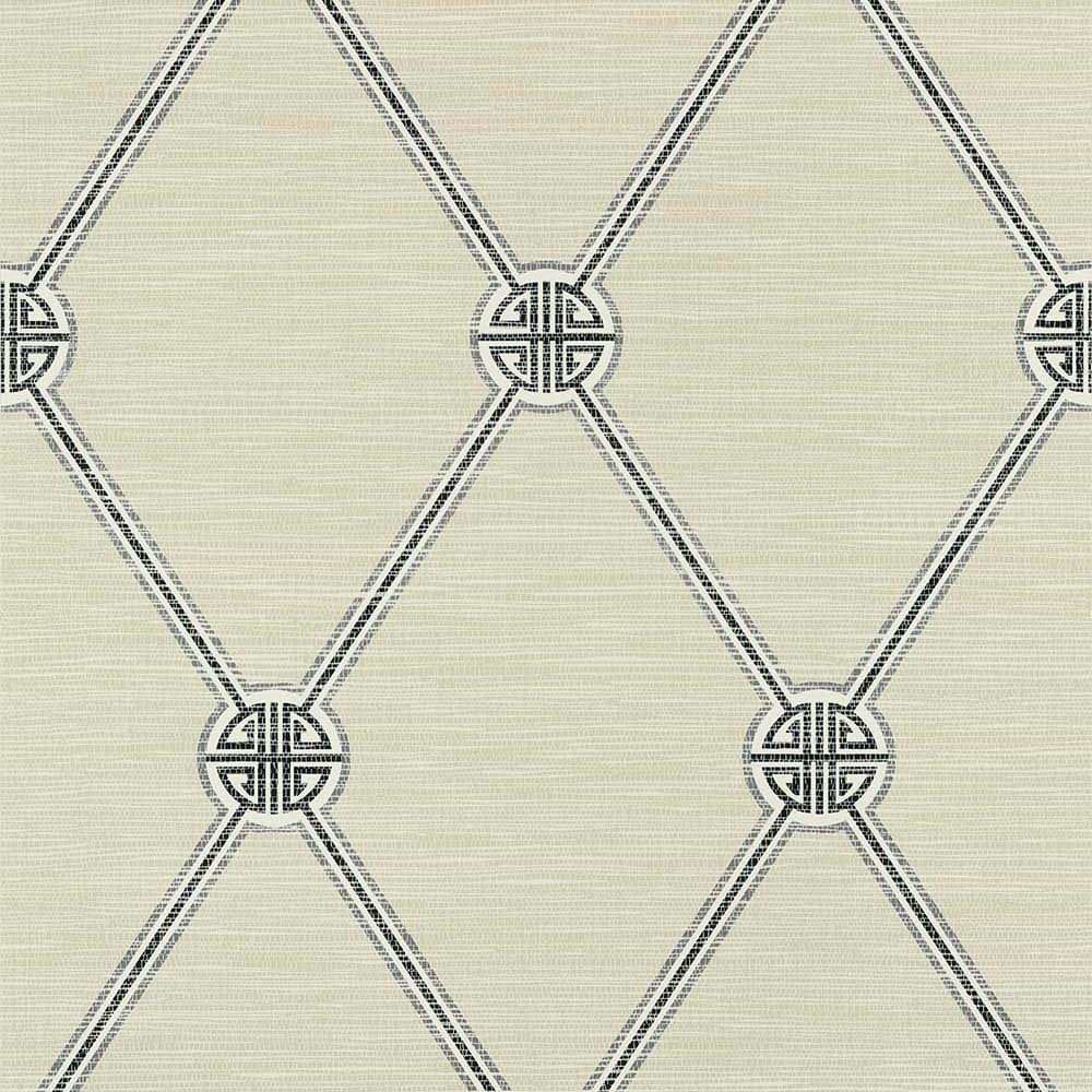 Turnberry Trellis-Wallpaper-Thibaut-Charcoal-Roll-T13355-Selected Wallpapers