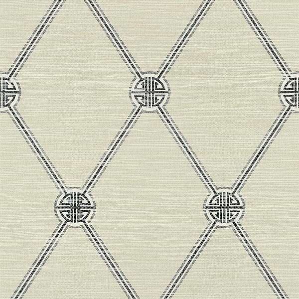 Turnberry Trellis-Wallpaper-Thibaut-Charcoal-Roll-T13355-Selected Wallpapers