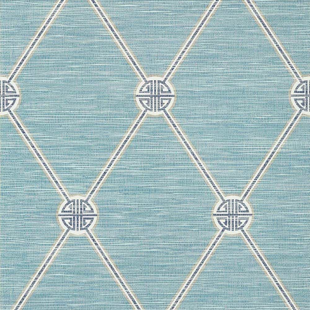 Turnberry Trellis-Wallpaper-Thibaut-Mineral-Roll-T13391-Selected Wallpapers