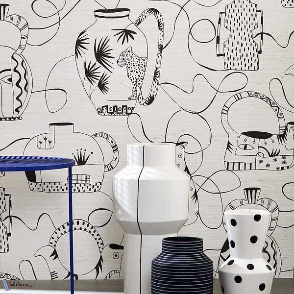 Vases Masques-Tapete-Pierre Frey-Selected Wallpapers