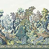 Verdure Tapestry Silk-Tapete-Cole & Son-Petrol, Teal & Lemon-Paneel-118/17039-Selected Wallpapers