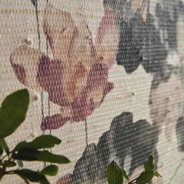 Water Lilies Grasscloth-Tapete-1838 wallcoverings-Selected Wallpapers