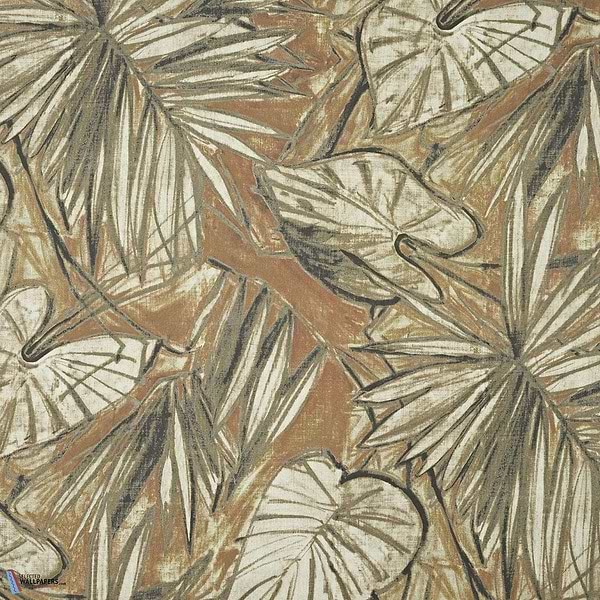 Water Lily-Tapete-Pierre Frey-Terracotta-Meter (M1)-FP842003-Selected Wallpapers