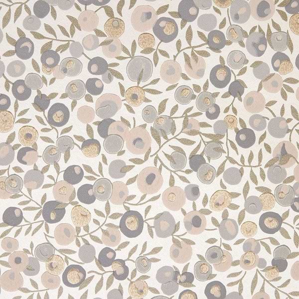 Wiltshire Blossom-Wallpaper-Liberty-Pewter Gold-Roll-07231001K-Selected Wallpapers