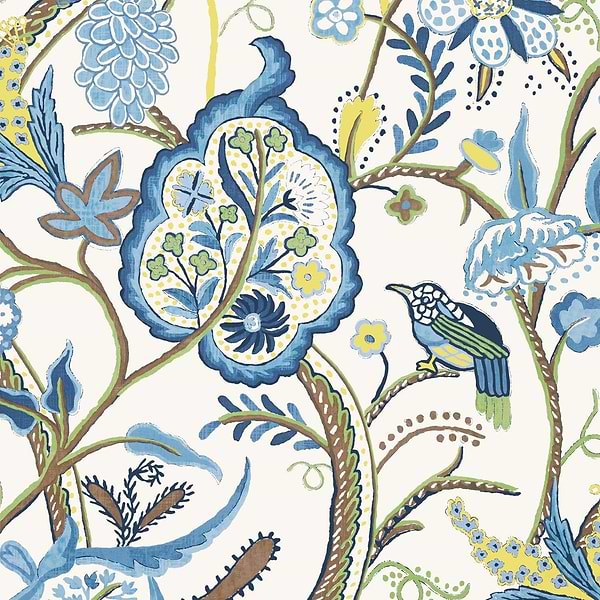 Windsor-Tapete-Thibaut-Blue and Yellow-Rolle-T14300-Selected Wallpapers