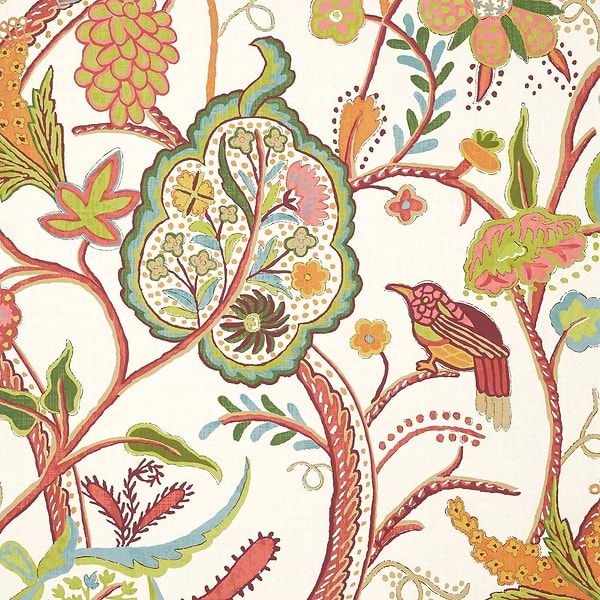 Windsor-Wallpaper-Thibaut-Cream and Red-Roll-T14305-Selected Wallpapers