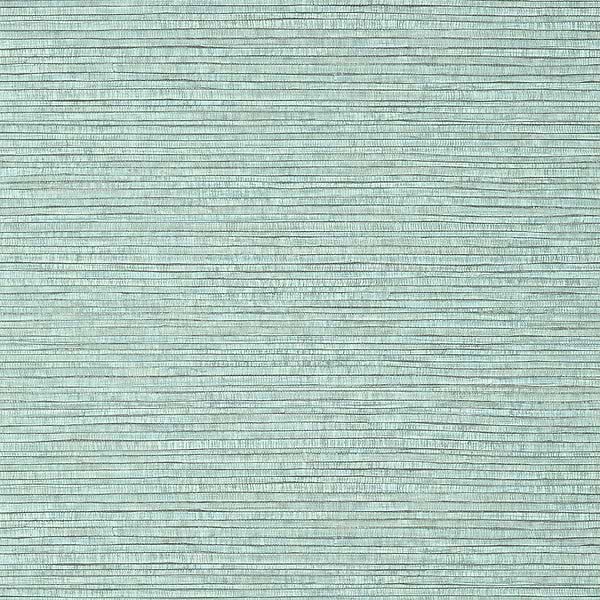 Woody Grass-Wallpaper-Thibaut-Aqua and Grey-Roll-T351-Selected Wallpapers