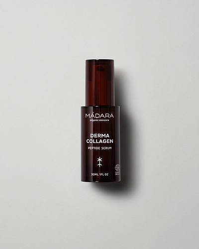MÁDARA Organic Skincare derma collagen peptides serum A3061 serum product photo on plain background.