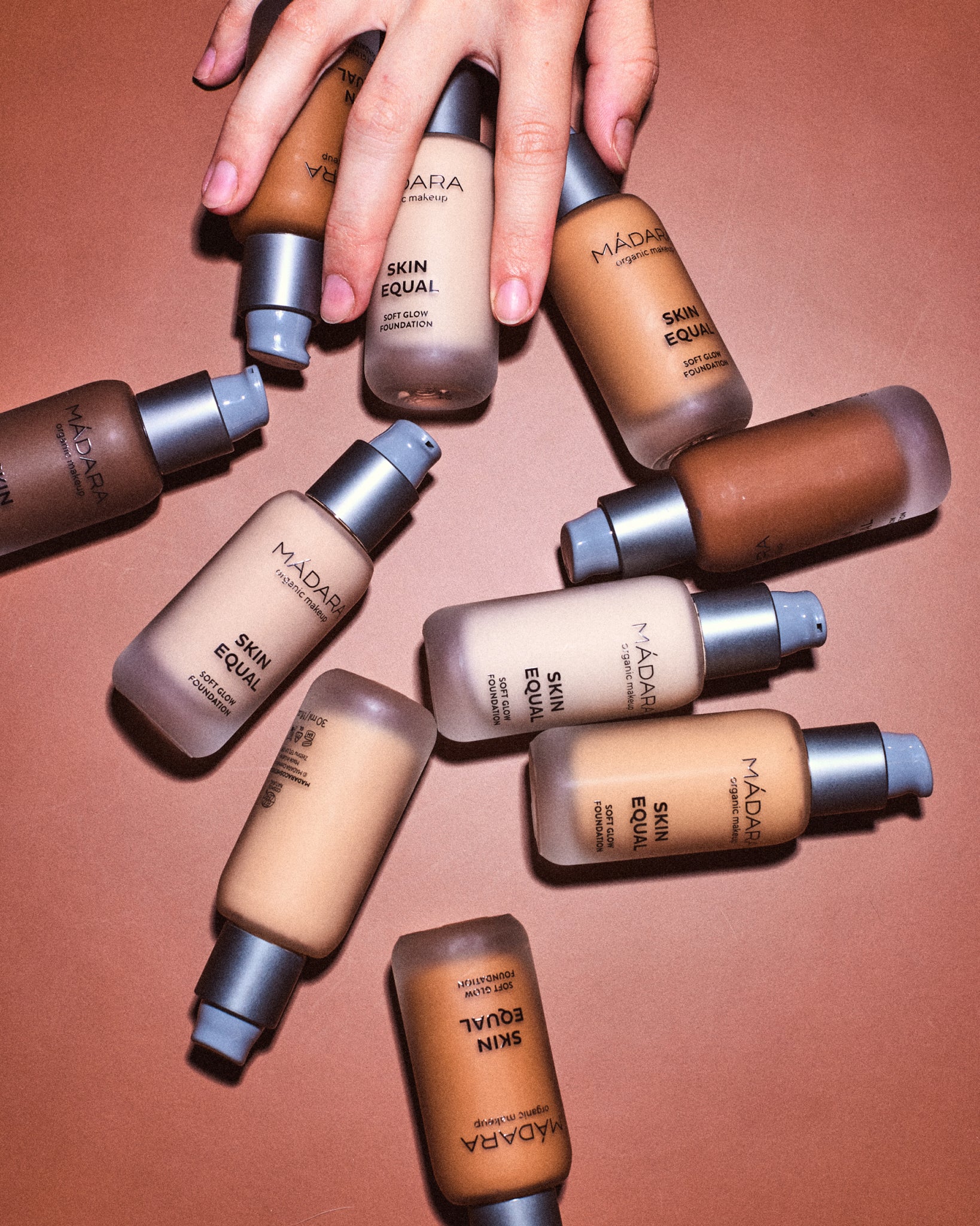MÁDARA Organic Skincare soft glow foundation A6069 foundation product photo on plain background.
