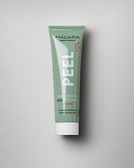 MÁDARA Organic Skincare brightening 5 aha peel mask A2101 face mask product photo on plain background.