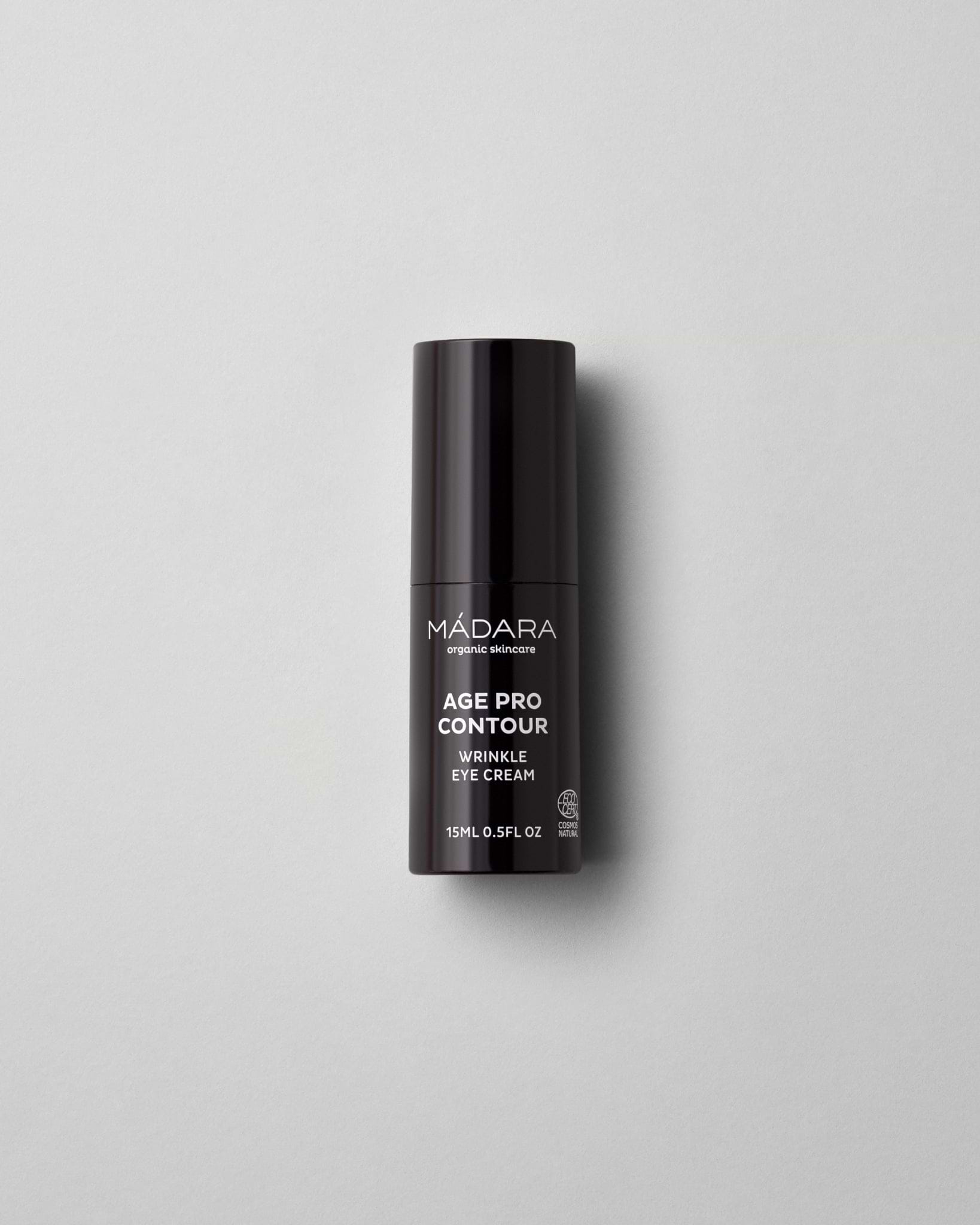 MÁDARA Organic Skincare contour wrinkle eye cream A3343 face cream product photo on plain background.