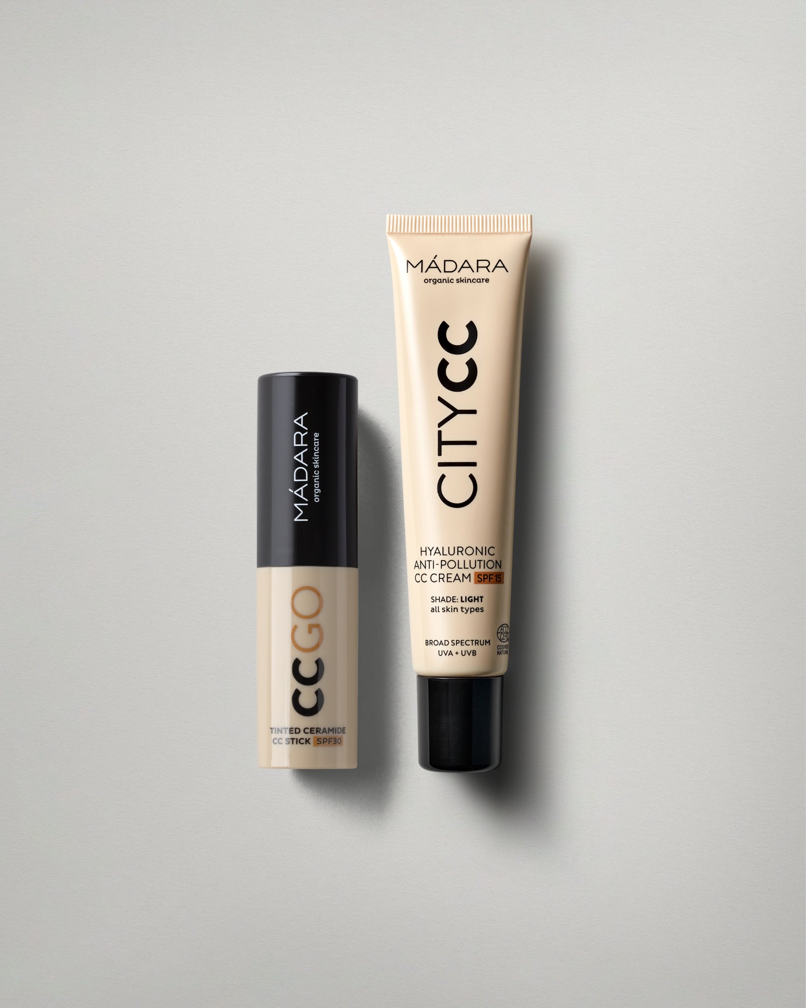 MADARA Hyaluronic anti pollution CC cream and CC GO stick set Light