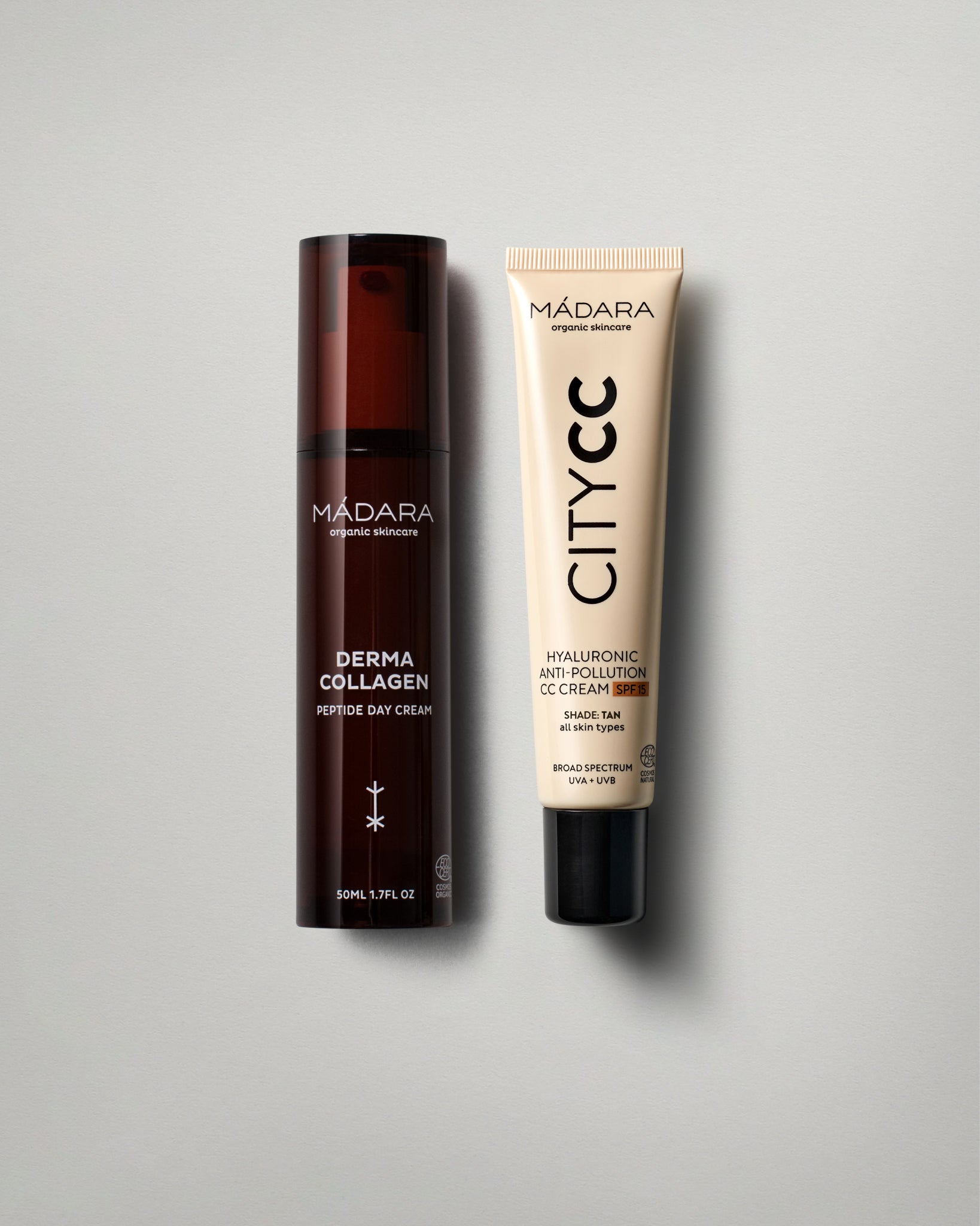 MADARA Hyaluron CC cream tan and peptide day cream duo