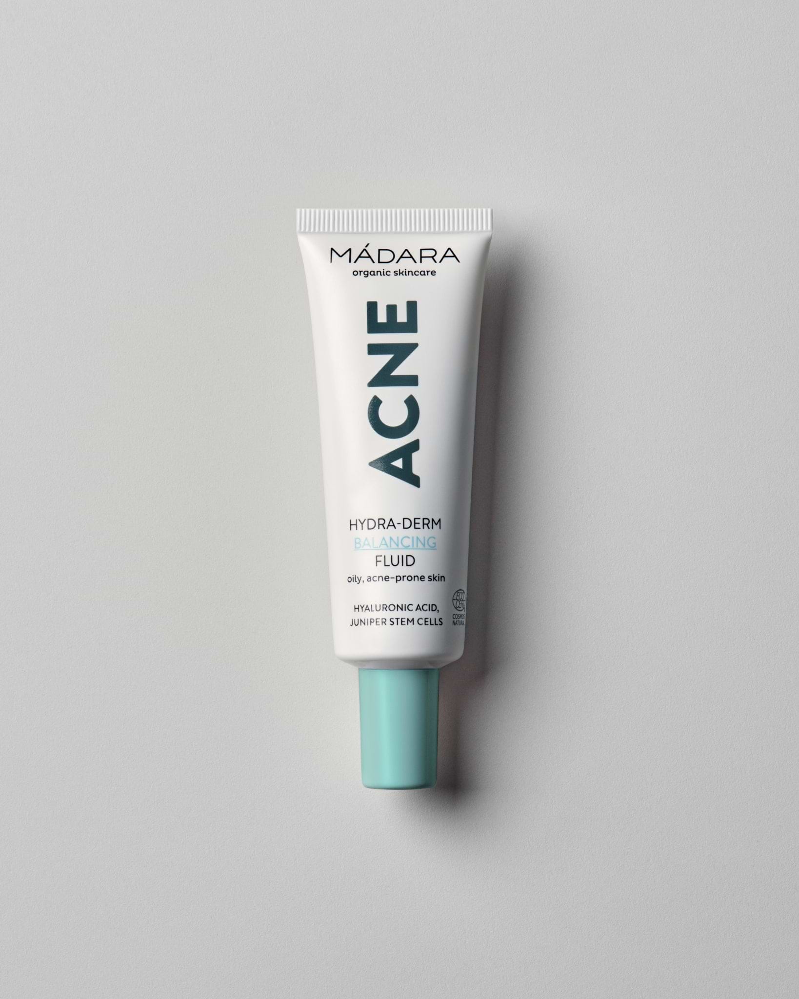 MÁDARA Organic Skincare hydra derm balancing fluid A2204 product photo on plain background.