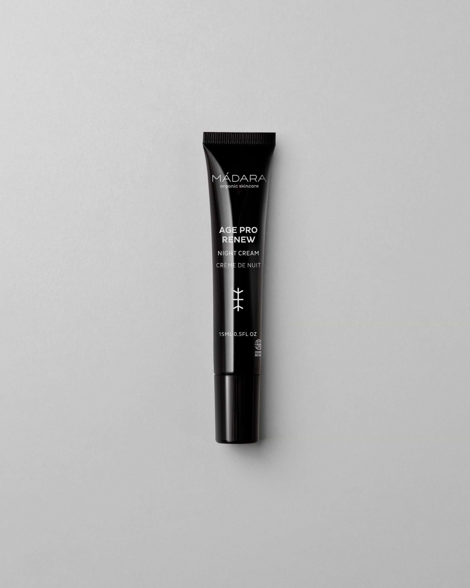 MÁDARA Organic Skincare renew night cream travel size SM3335 15 face cream product photo on plain background.