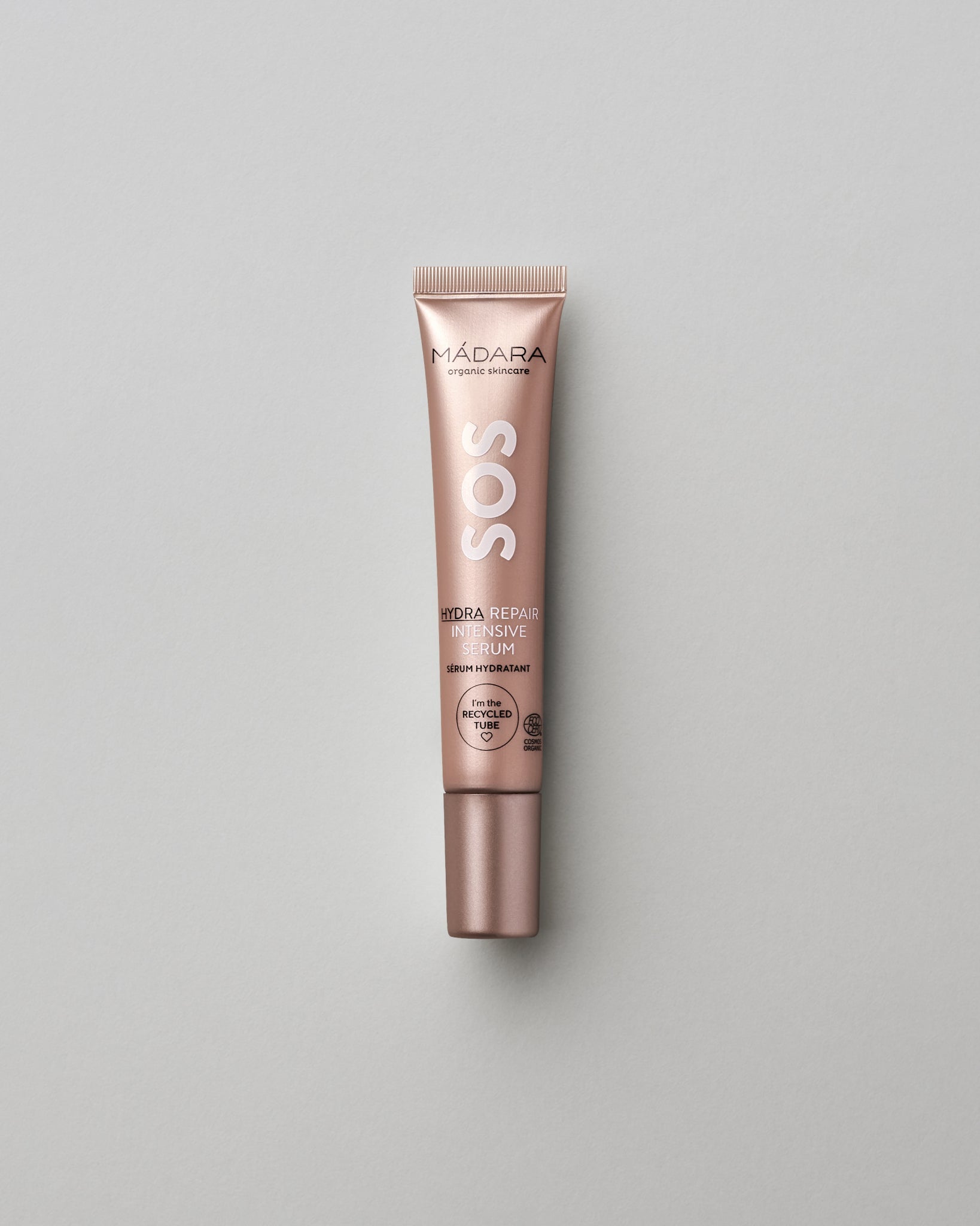 MÁDARA Organic Skincare sos hydra repair intensive serum travel size SM3021 15 serum product photo on plain background.